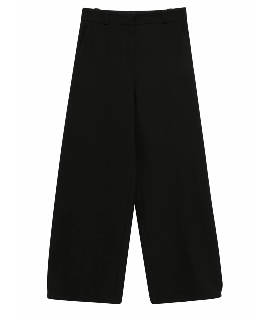 GIORGIO ARMANI Черные шелковые прямые брюки, фото 1