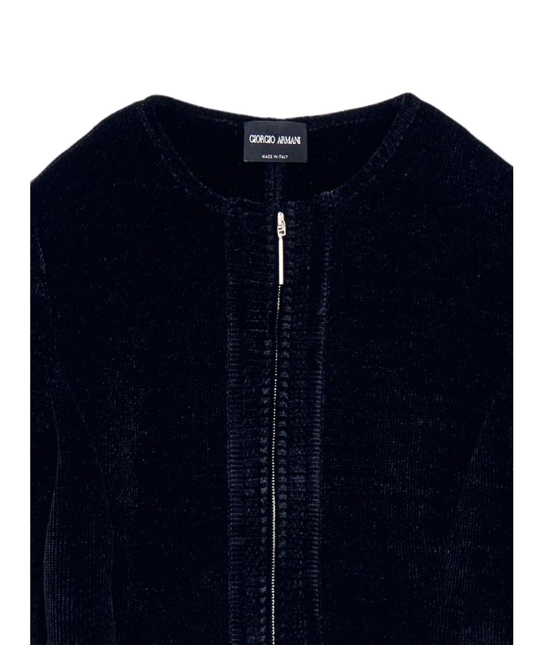 GIORGIO ARMANI Черный вискозный жакет/пиджак, фото 6