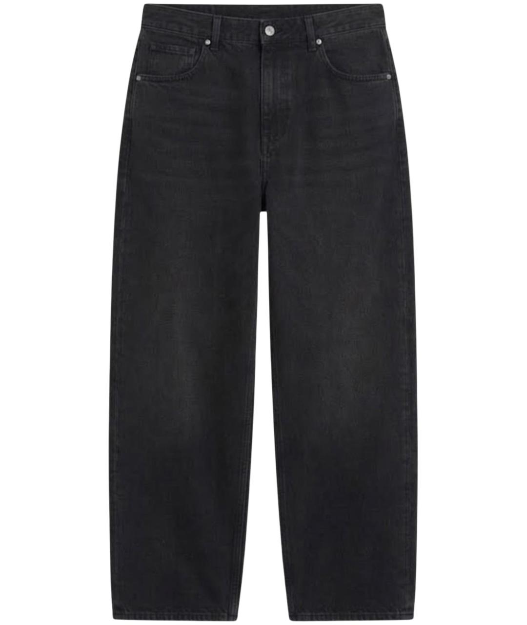 STONE ISLAND Черные хлопковые прямые джинсы, фото 1