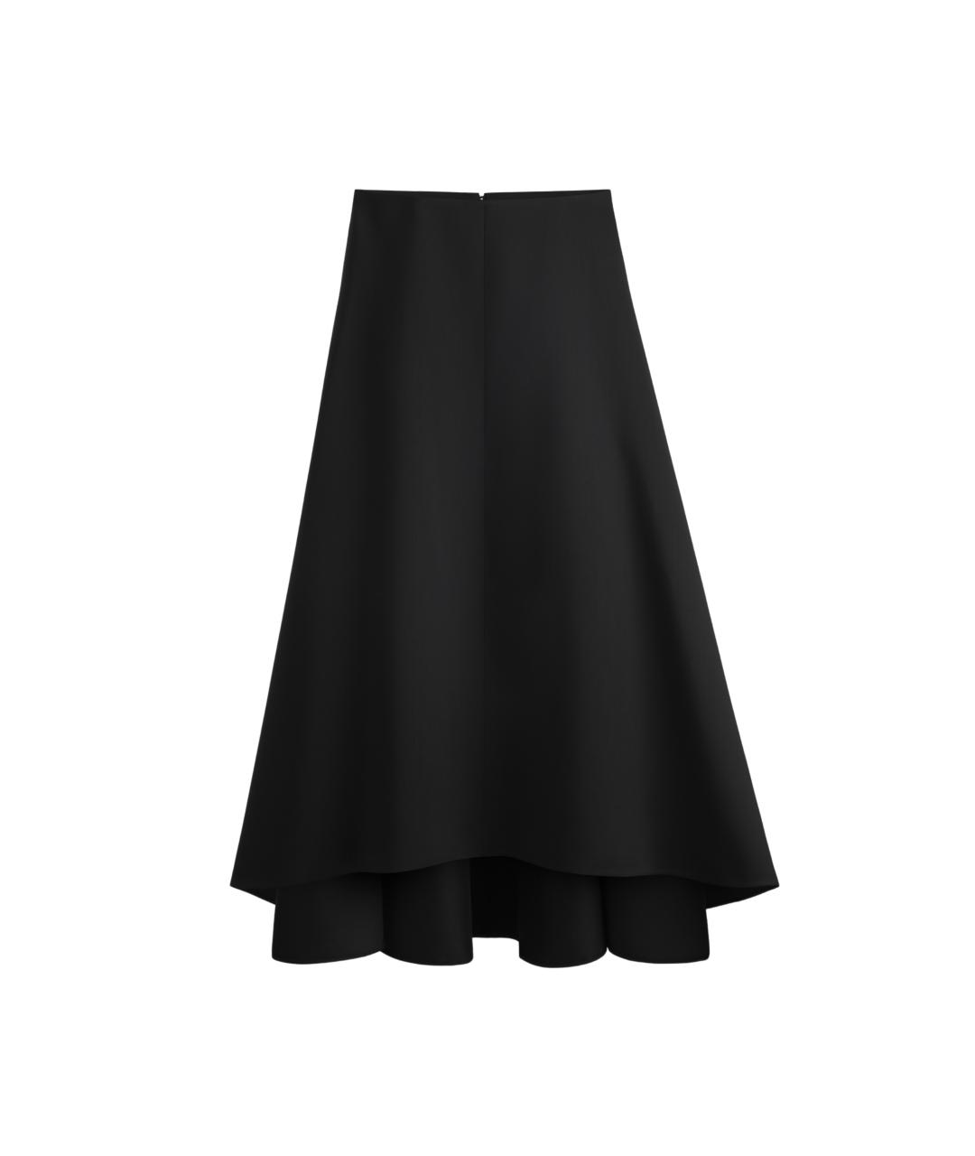 CHRISTIAN DIOR Черная шелковая юбка миди, фото 4