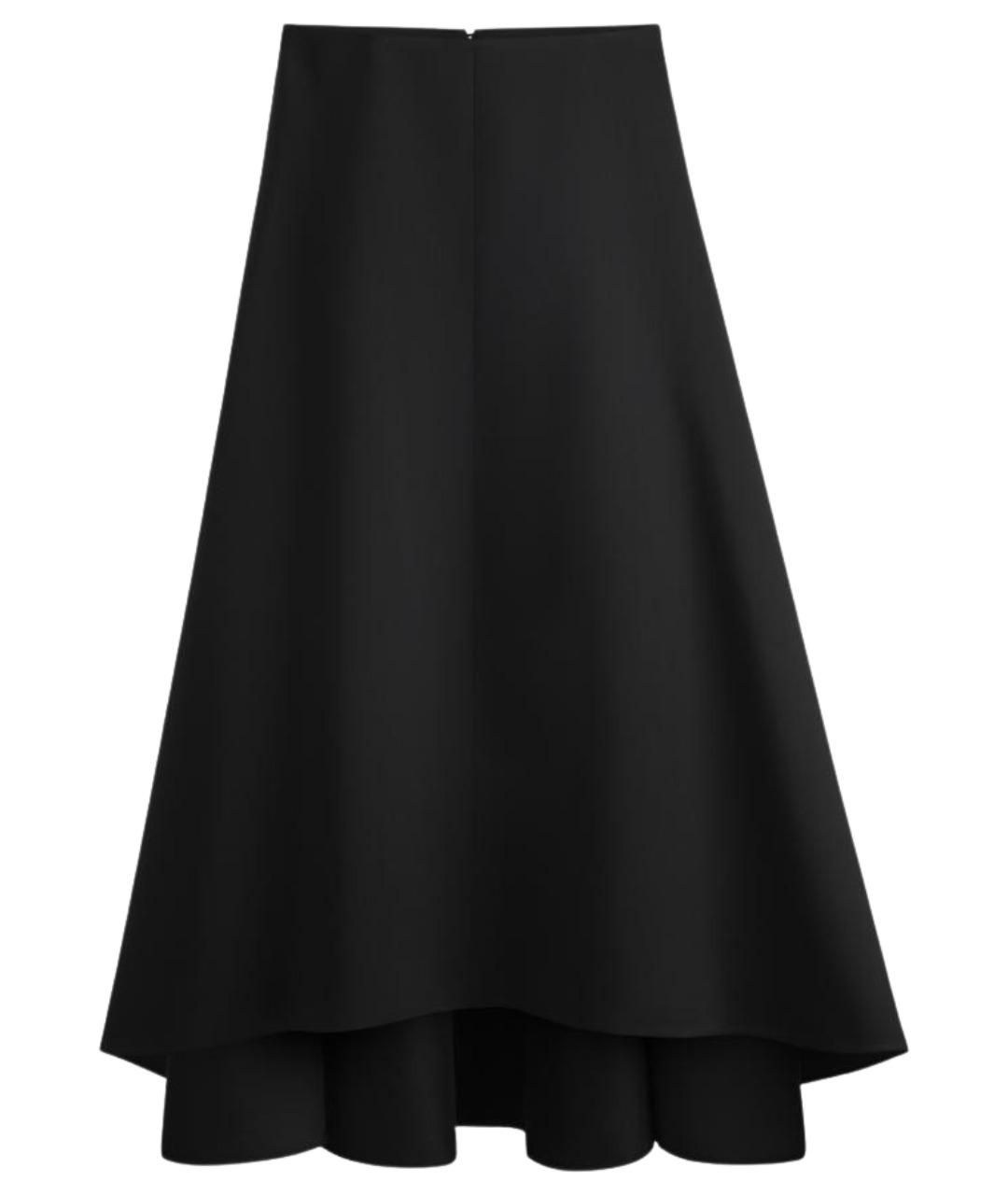 CHRISTIAN DIOR Черная шелковая юбка миди, фото 1