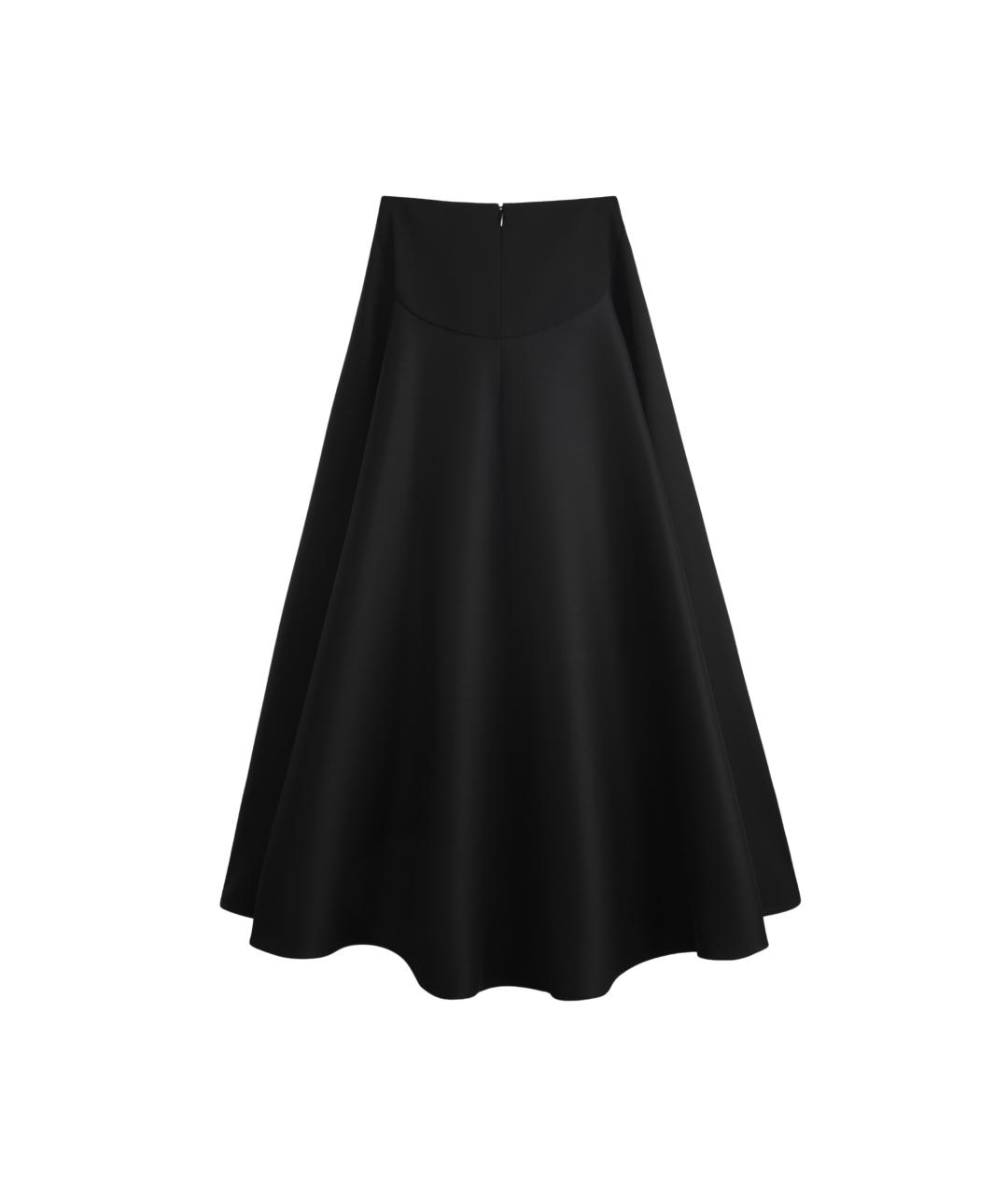 CHRISTIAN DIOR Черная шелковая юбка миди, фото 2
