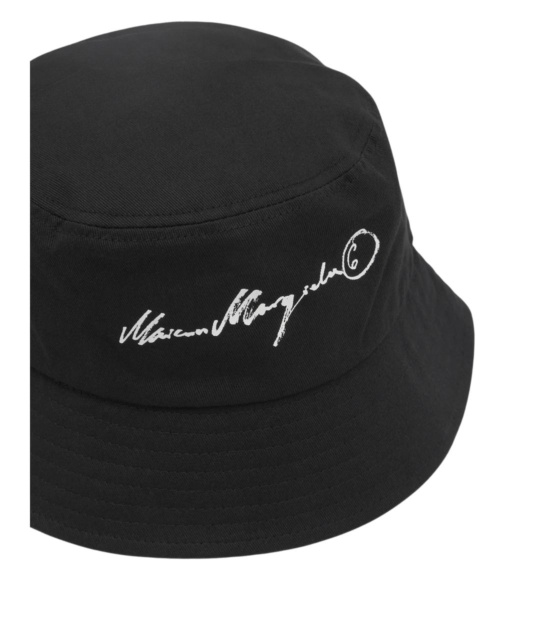MM6 MAISON MARGIELA Черная хлопковая шляпа, фото 3