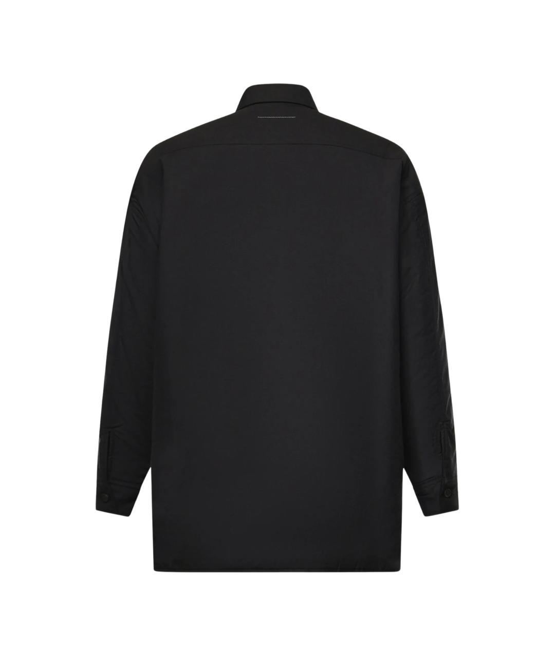MM6 MAISON MARGIELA Черная хлопковая кэжуал рубашка, фото 2