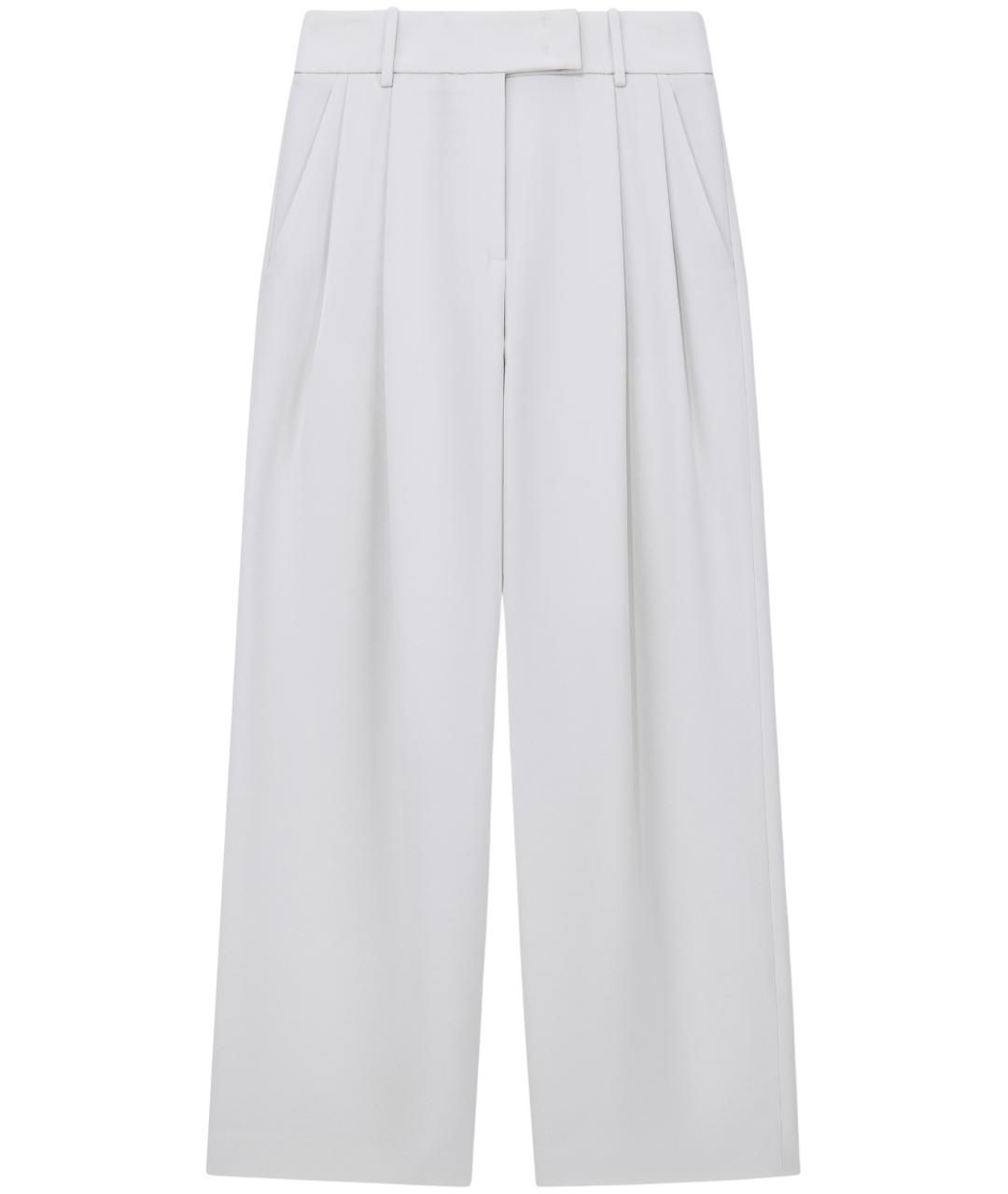 GIORGIO ARMANI Белые шелковые прямые брюки, фото 1