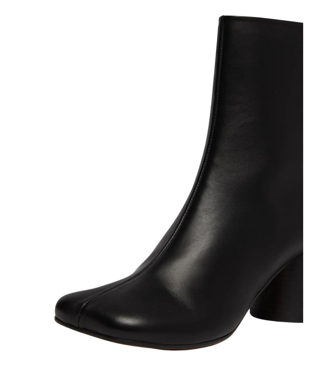 MM6 MAISON MARGIELA Черные кожаные ботильоны, фото 5