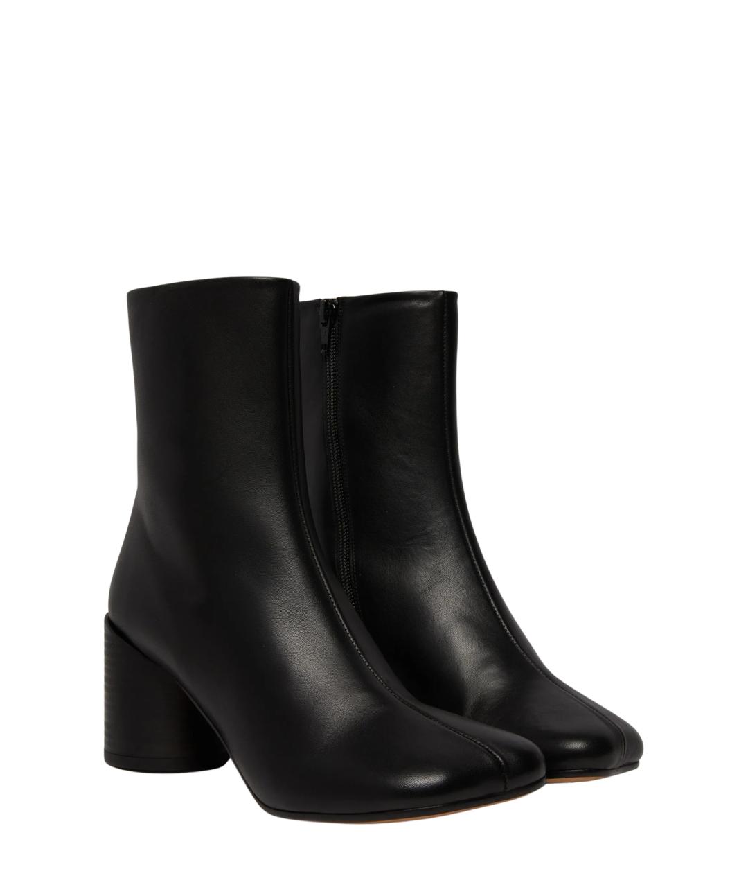 MM6 MAISON MARGIELA Черные кожаные ботильоны, фото 2