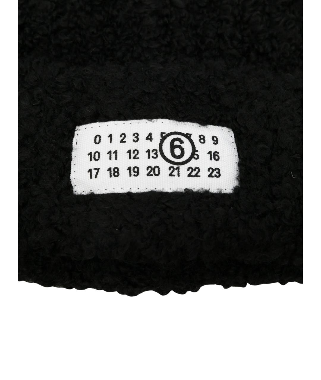 MM6 MAISON MARGIELA Черная синтетическая шапка, фото 3