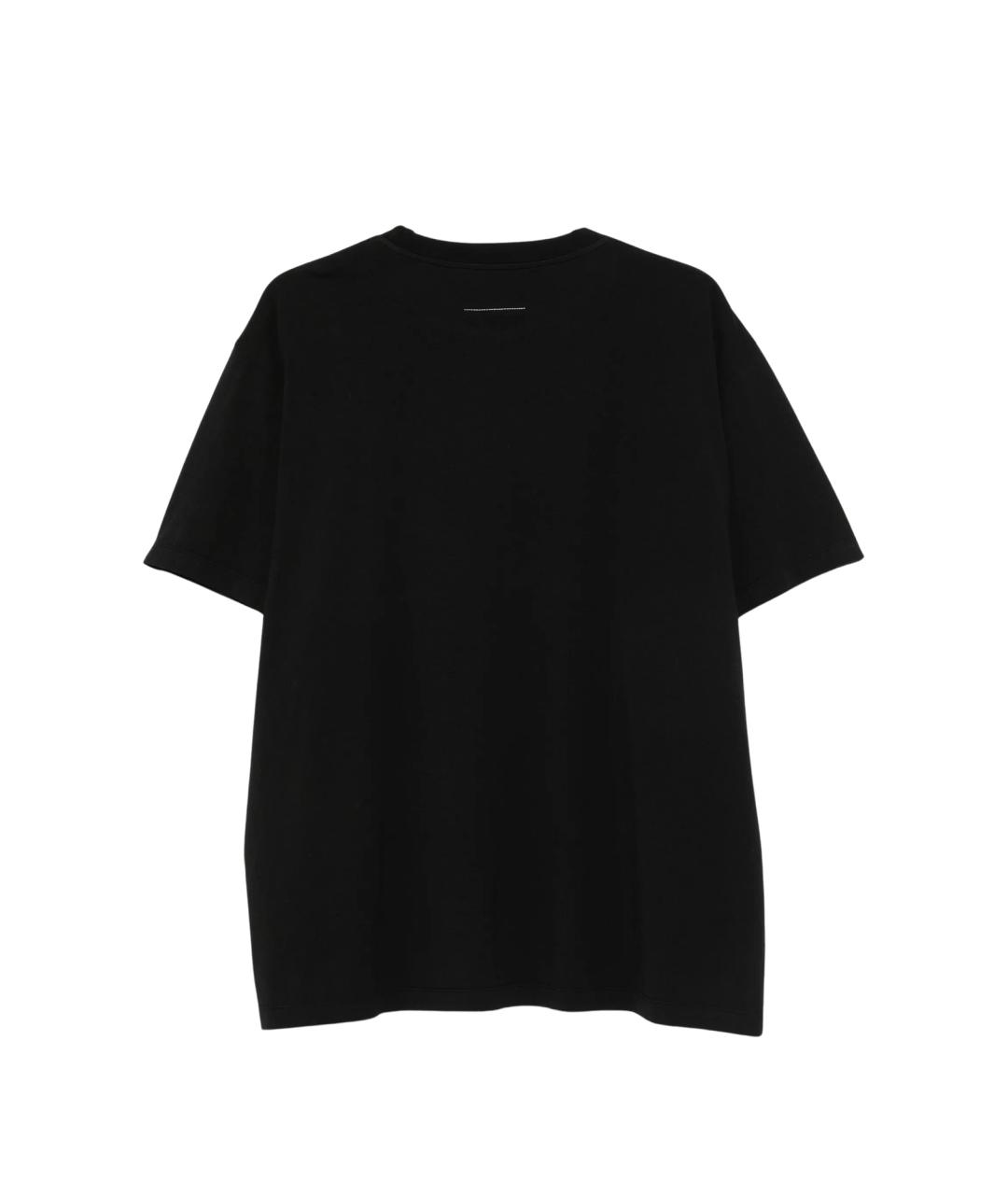 MM6 MAISON MARGIELA Черная хлопковая футболка, фото 2