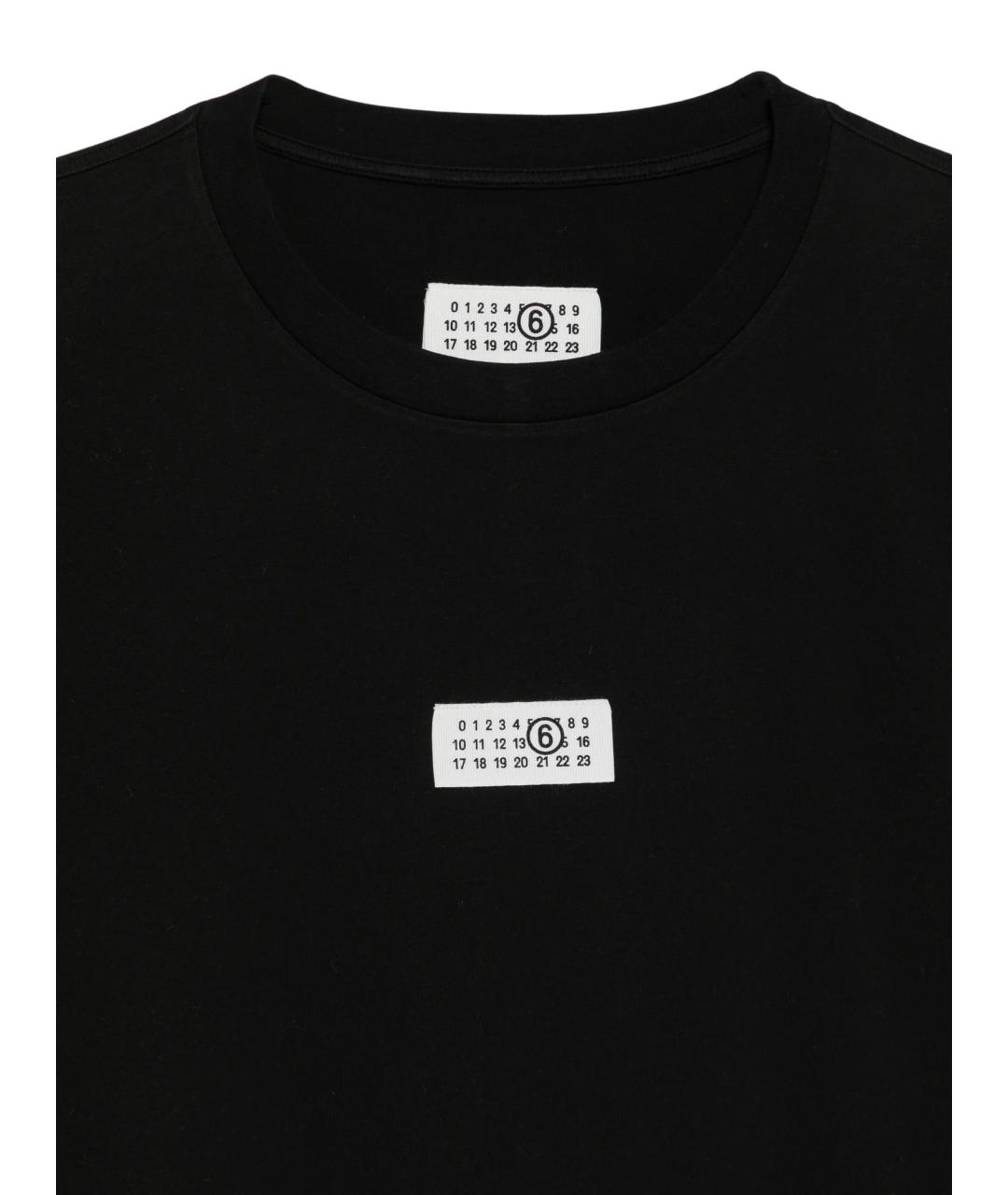 MM6 MAISON MARGIELA Черная хлопковая футболка, фото 3