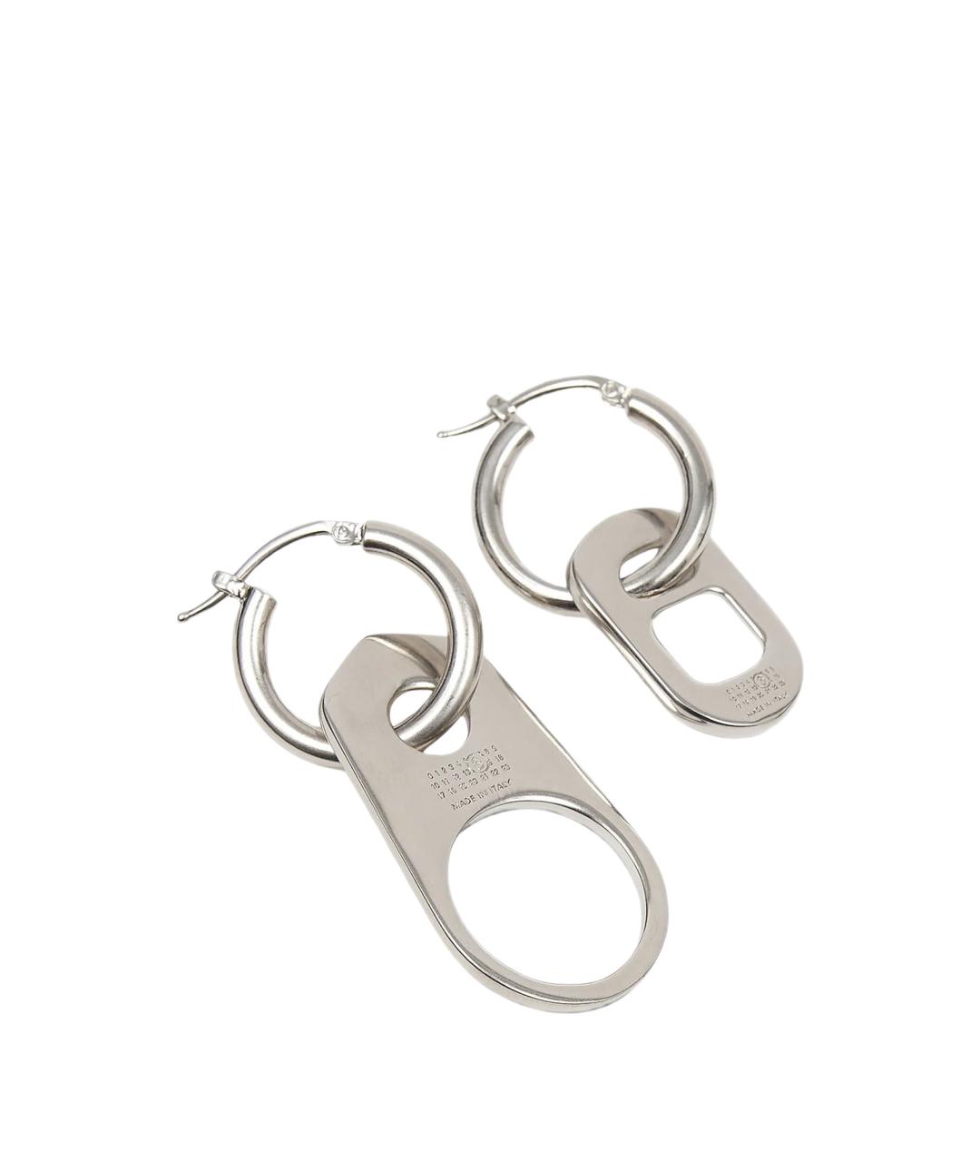 MM6 MAISON MARGIELA Серебряные металлические серьги, фото 2