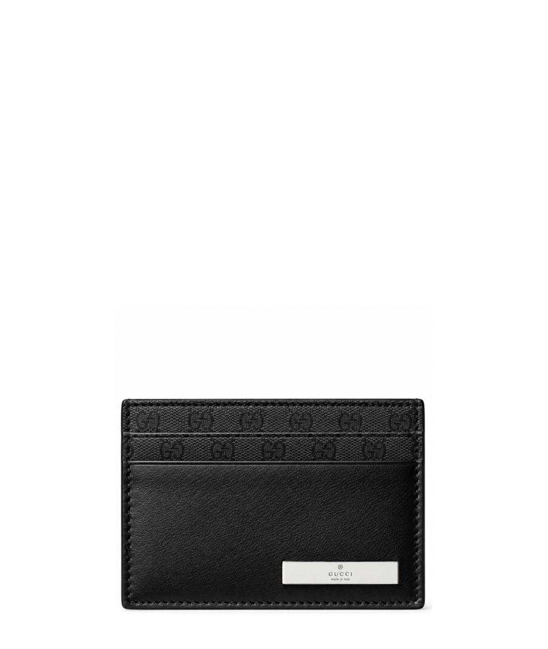 GUCCI Черный кожаный кардхолдер, фото 1
