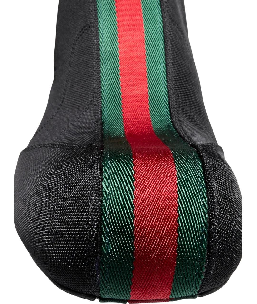 GUCCI Черные текстильные слипоны, фото 4