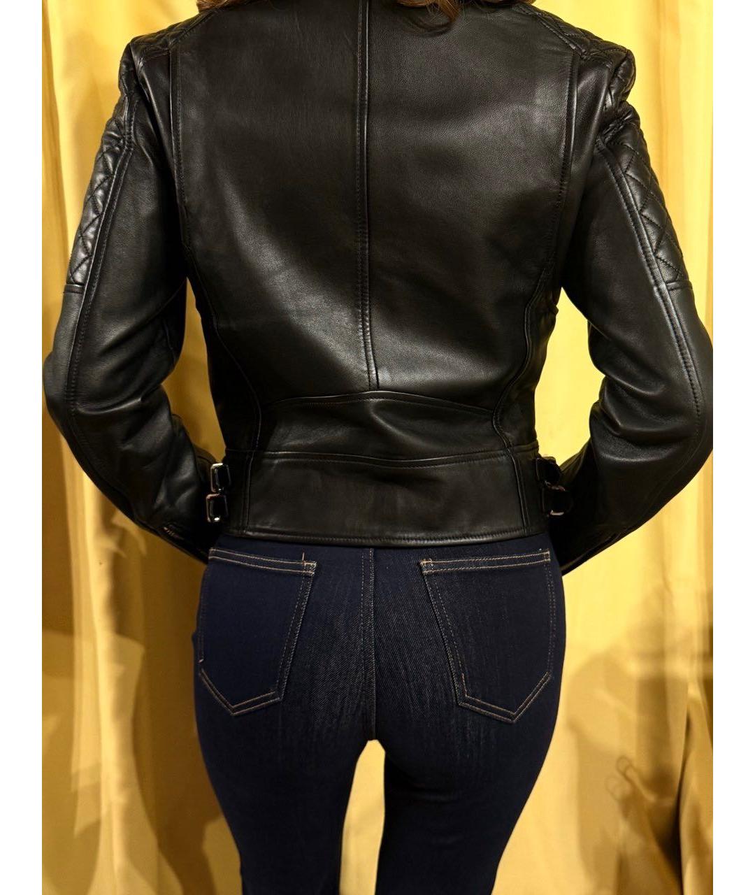 DSQUARED2 Черная кожаная куртка, фото 5