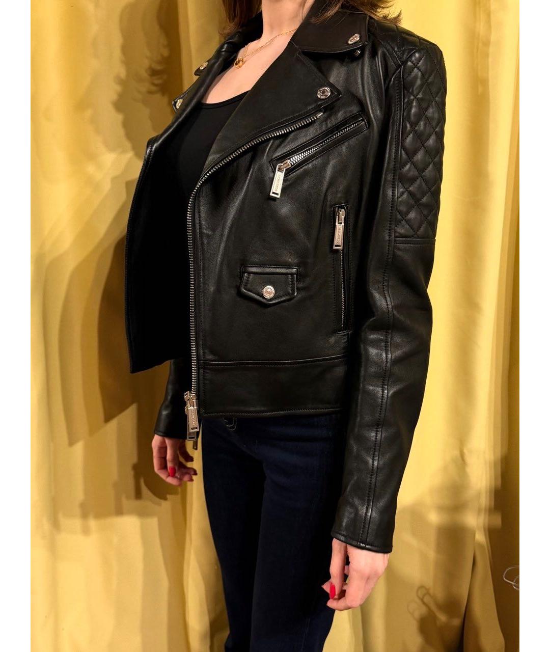 DSQUARED2 Черная кожаная куртка, фото 8