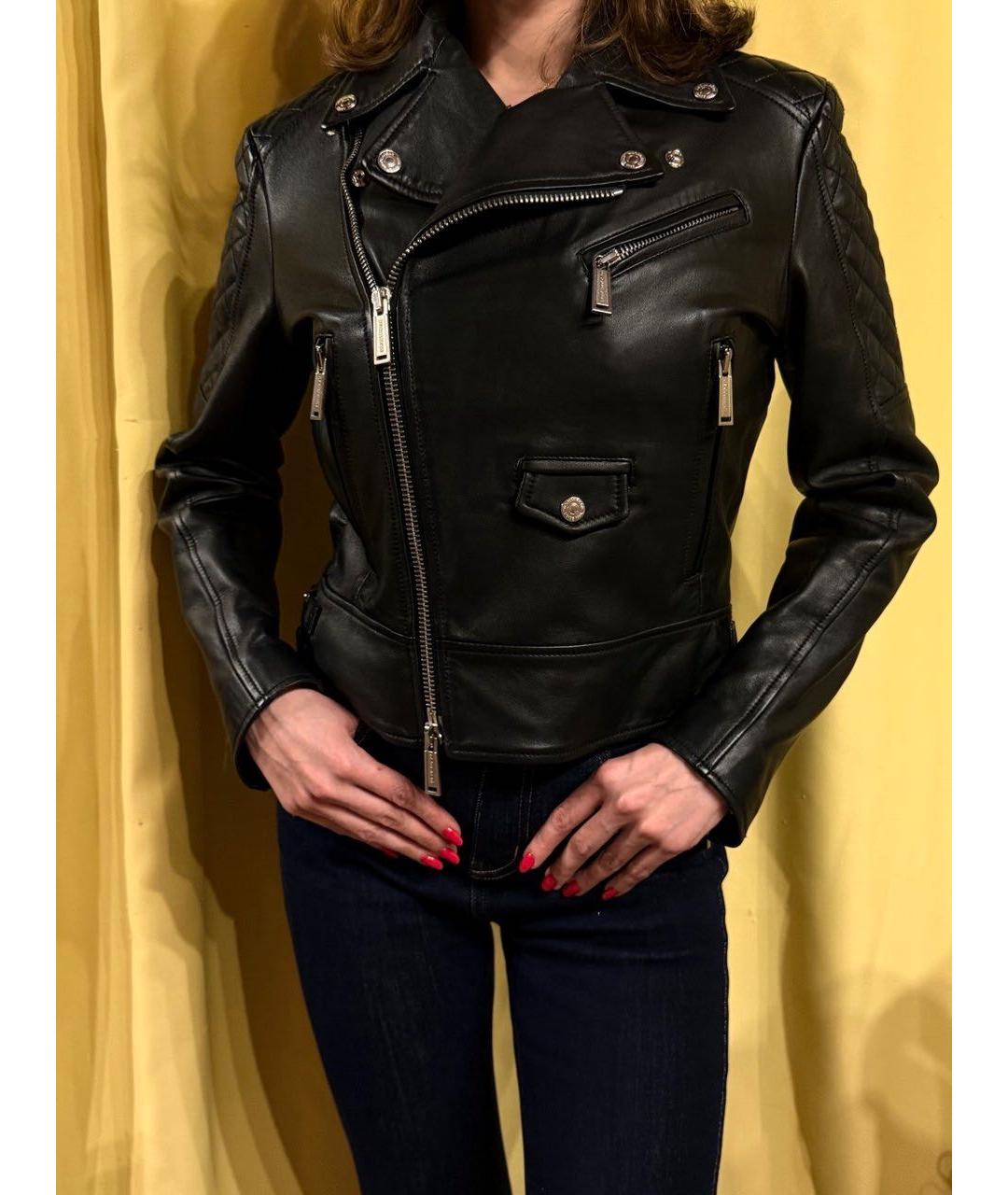 DSQUARED2 Черная кожаная куртка, фото 6