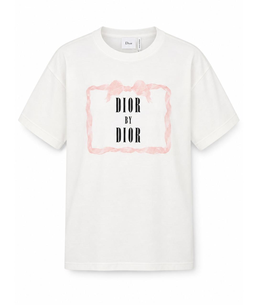 CHRISTIAN DIOR Белая хлопковая футболка, фото 1