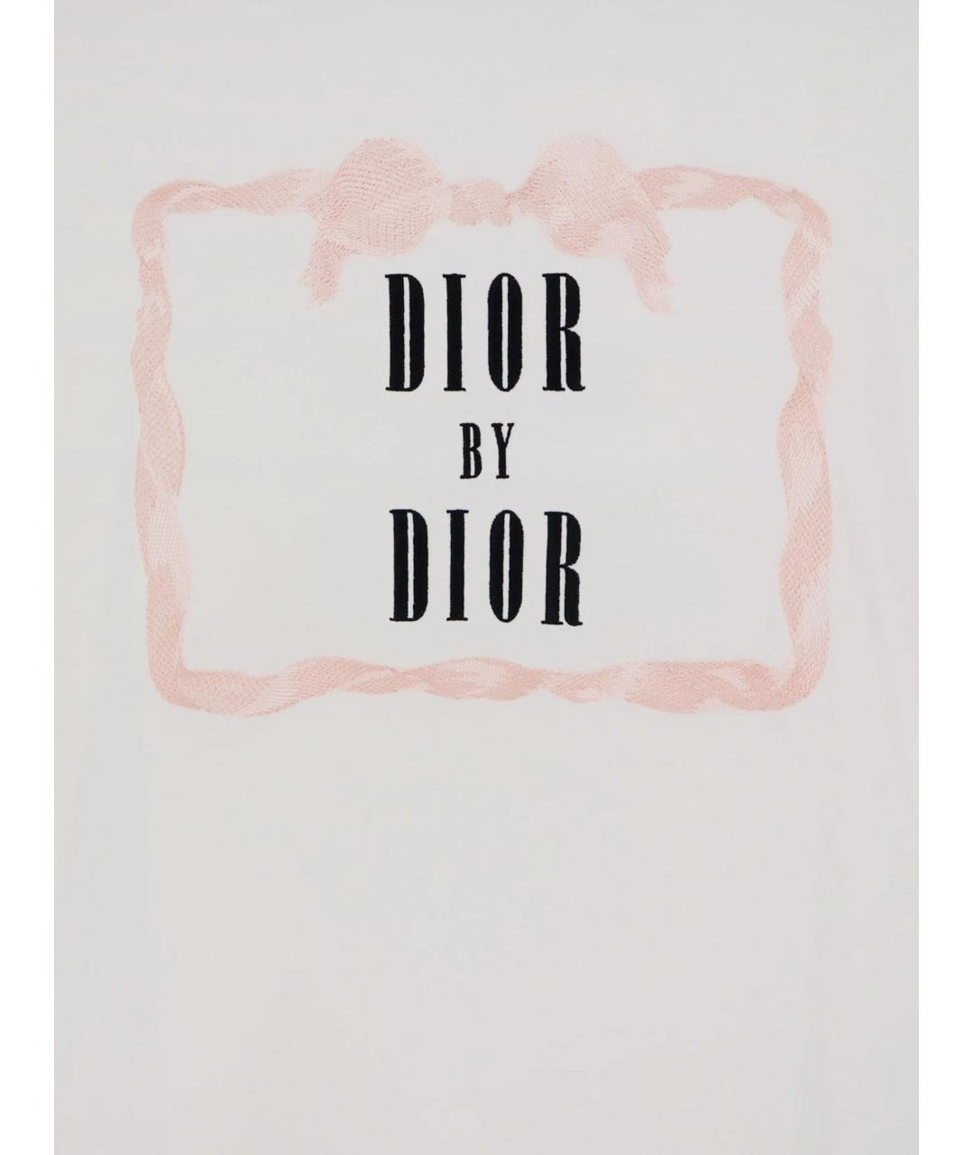 CHRISTIAN DIOR Белая хлопковая футболка, фото 3