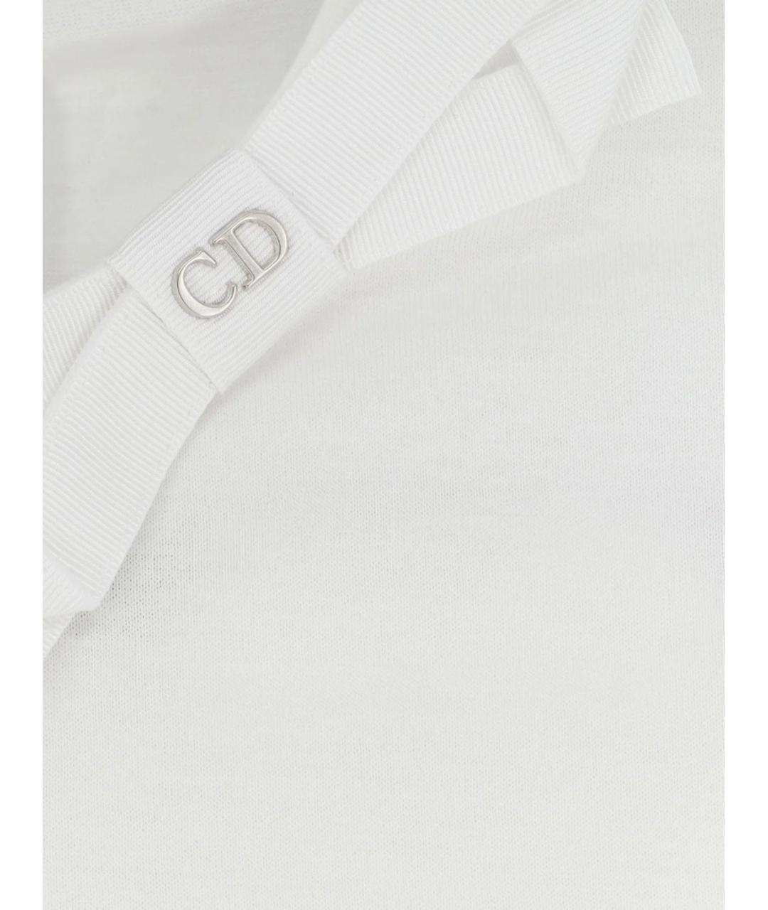 CHRISTIAN DIOR Белая хлопковая футболка, фото 3
