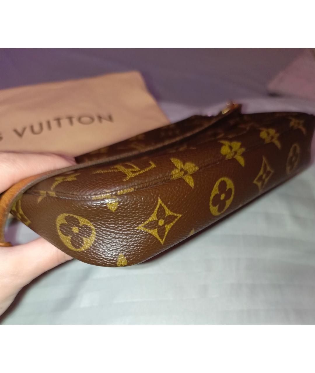 LOUIS VUITTON Коричневая сумка с короткими ручками из канвы, фото 6