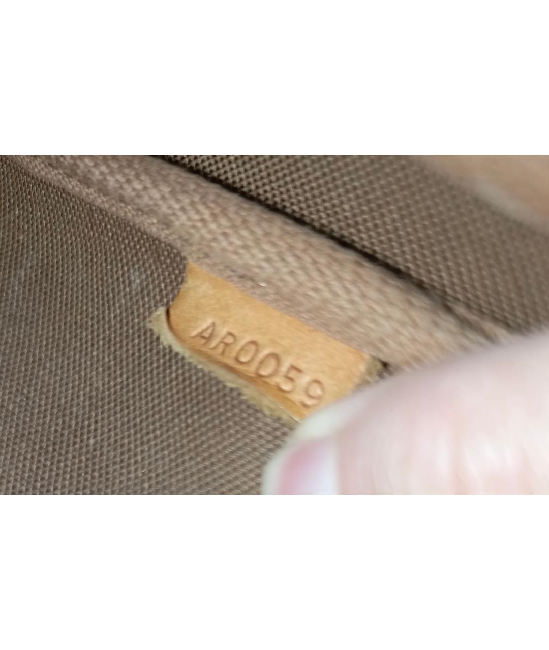 LOUIS VUITTON Коричневая сумка с короткими ручками из канвы, фото 9