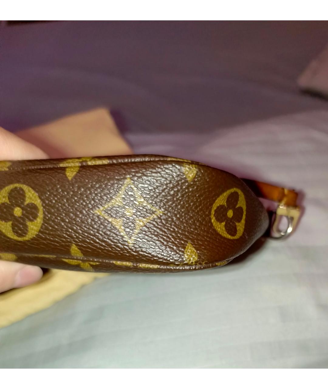 LOUIS VUITTON Коричневая сумка с короткими ручками из канвы, фото 5