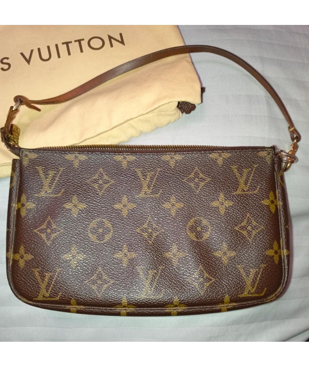 LOUIS VUITTON Коричневая сумка с короткими ручками из канвы, фото 10
