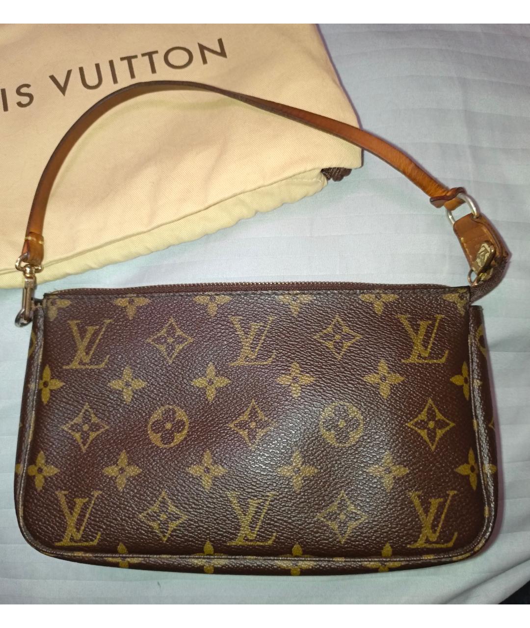 LOUIS VUITTON Коричневая сумка с короткими ручками из канвы, фото 3
