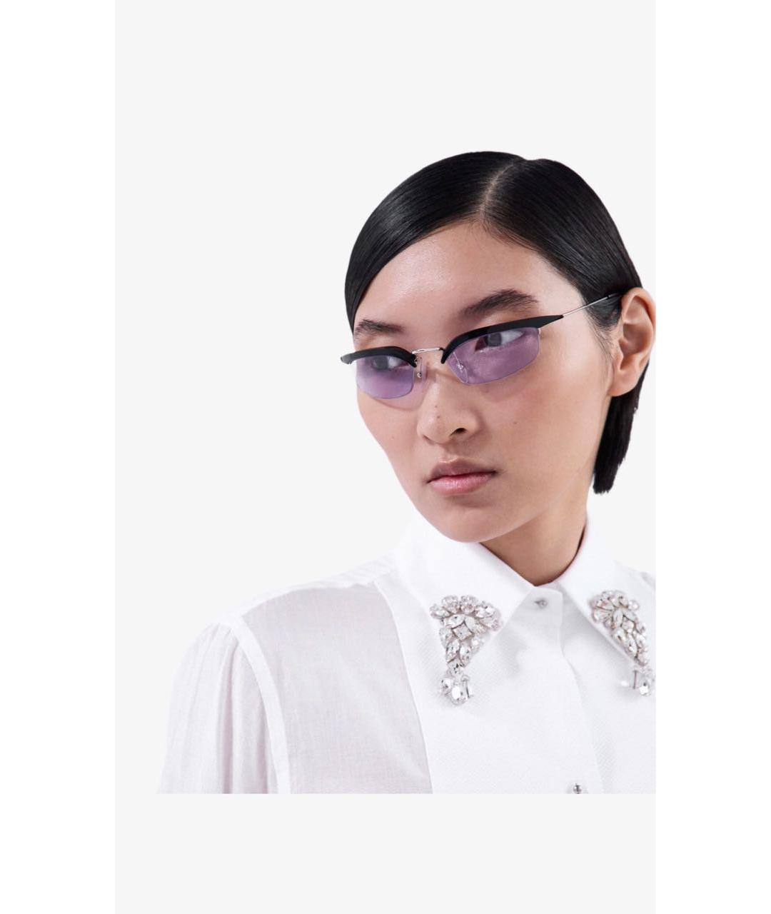 PRADA Фиолетовые металлические солнцезащитные очки, фото 3