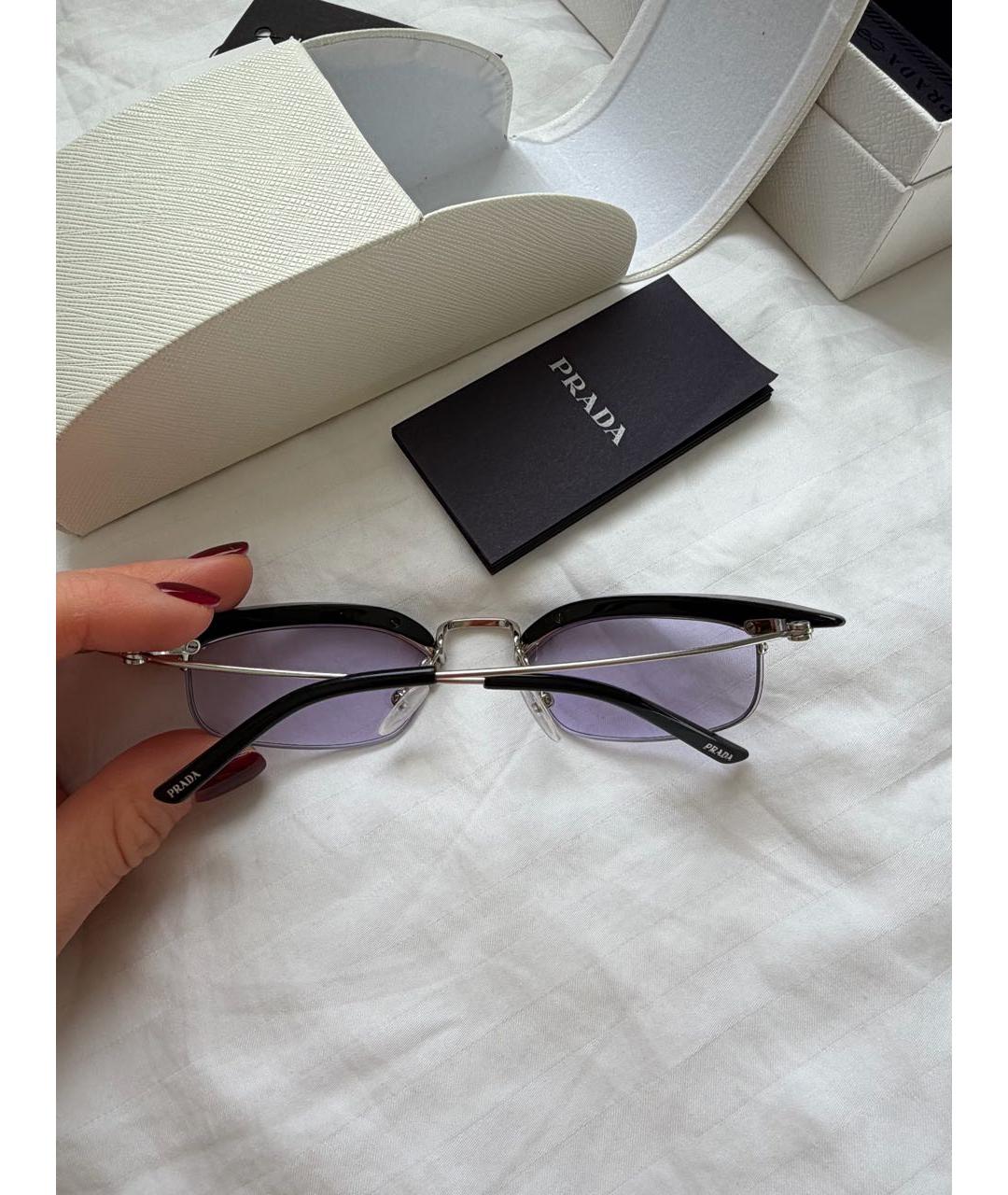 PRADA Фиолетовые металлические солнцезащитные очки, фото 5