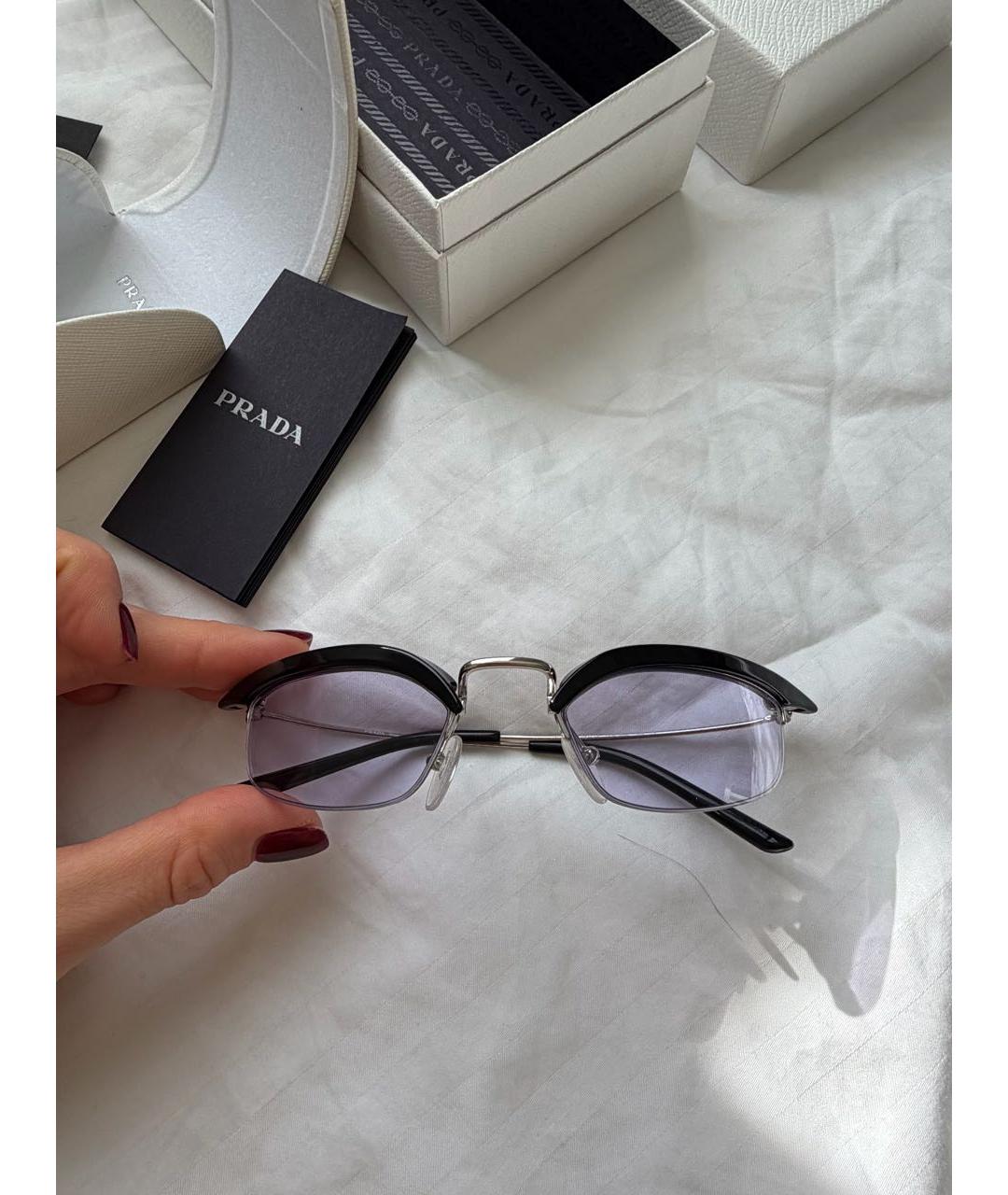 PRADA Фиолетовые металлические солнцезащитные очки, фото 4