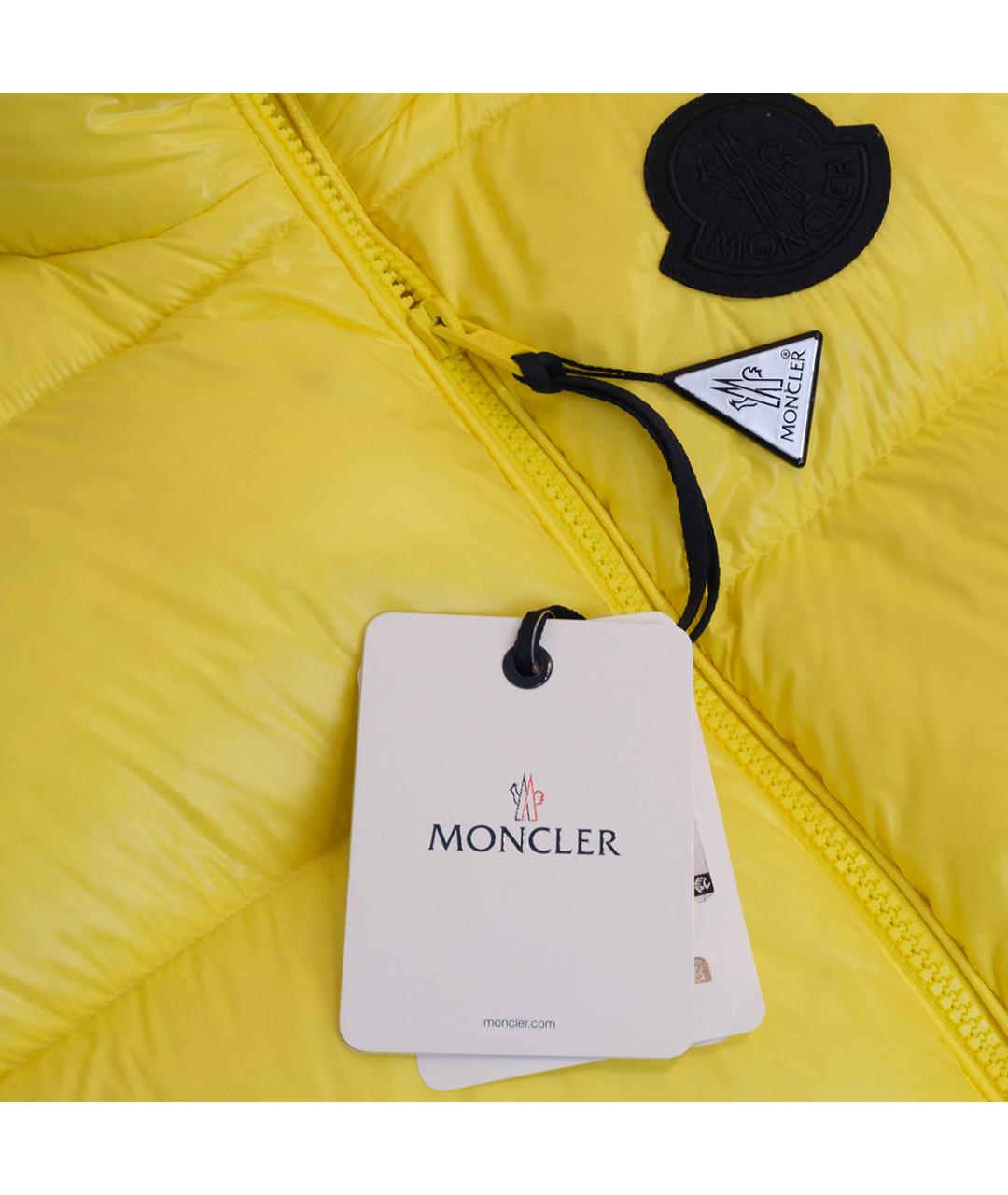 MONCLER Желтый полиамидовый жилет, фото 4