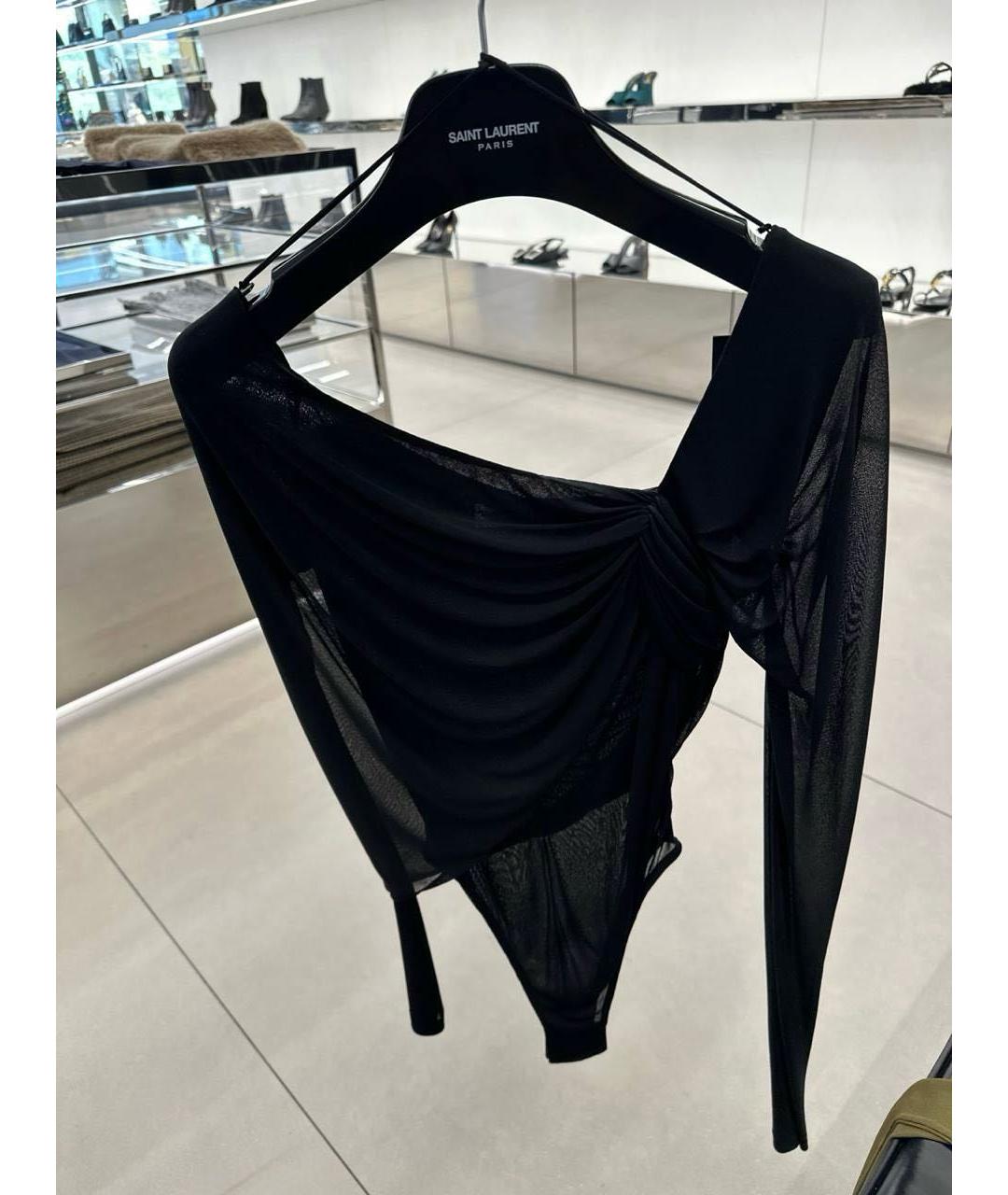 SAINT LAURENT Черная вискозная блузы, фото 2