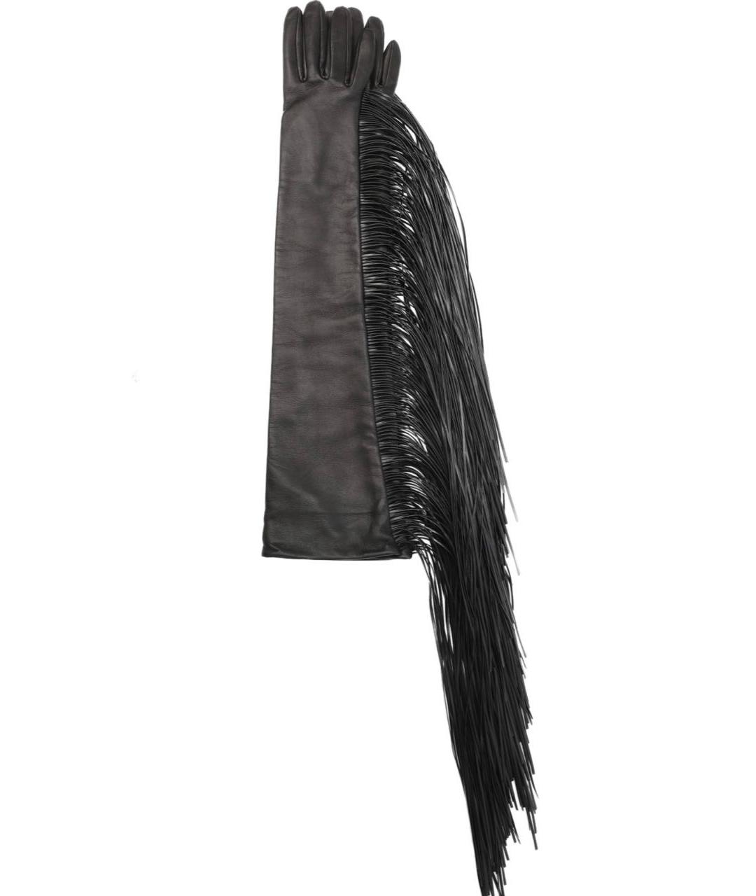 SPORTMAX Черные кожаные перчатки, фото 1