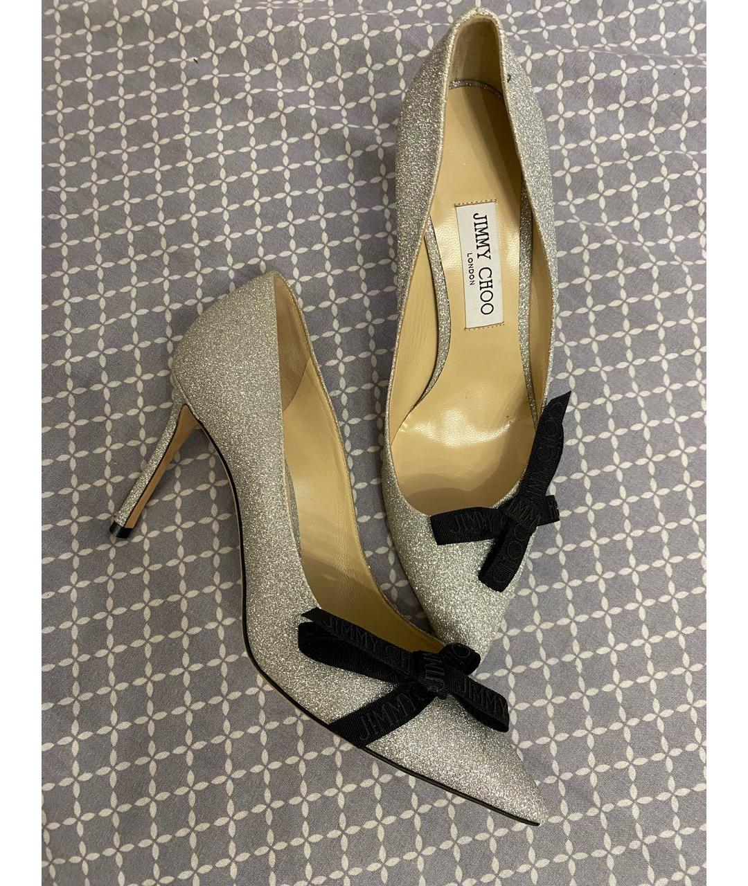JIMMY CHOO Серебряные туфли, фото 3