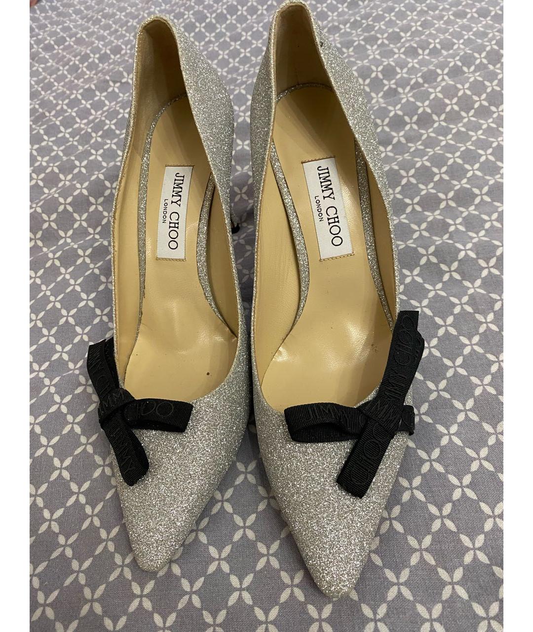 JIMMY CHOO Серебряные туфли, фото 2