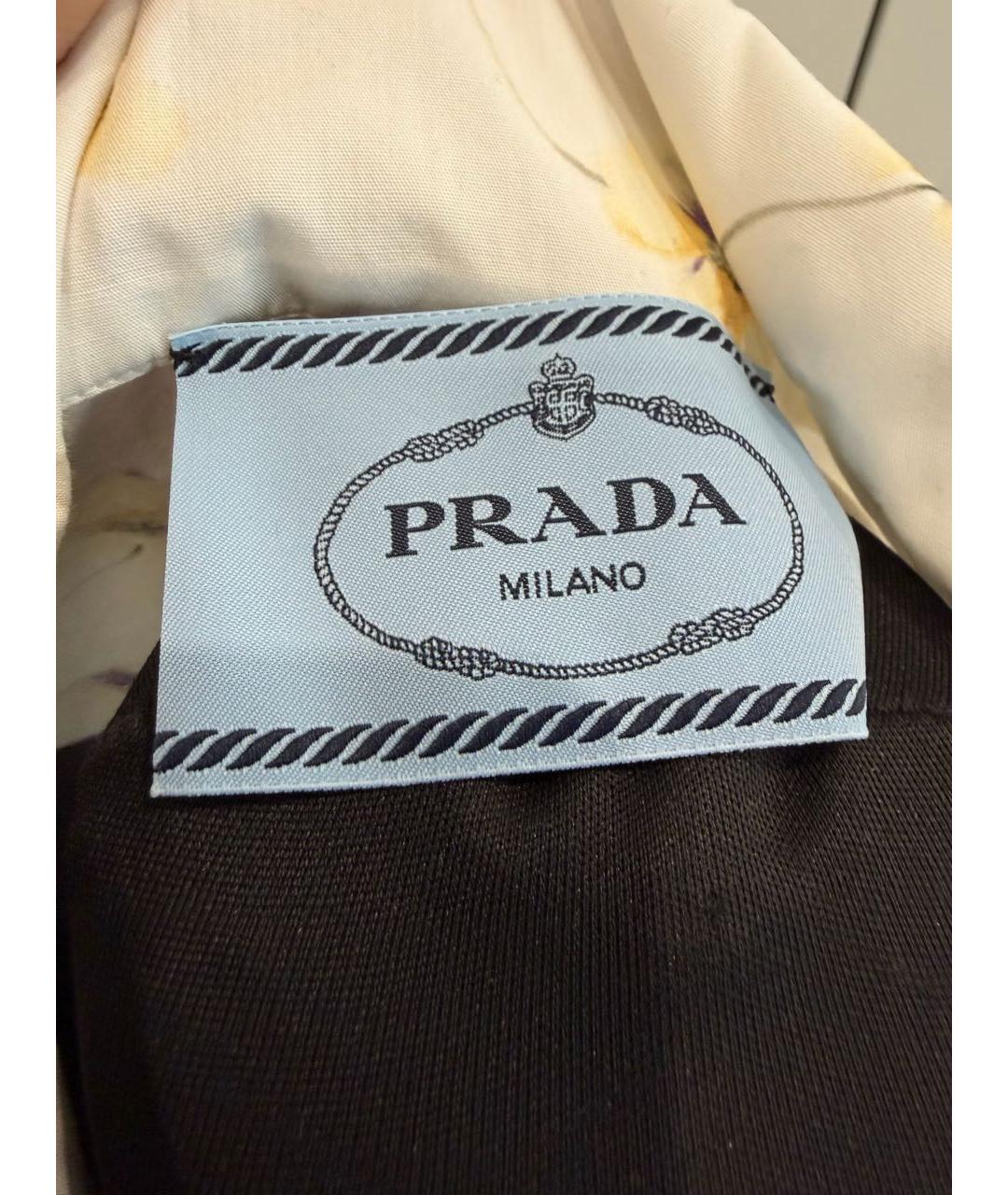 PRADA Белое хлопковое повседневное платье, фото 7