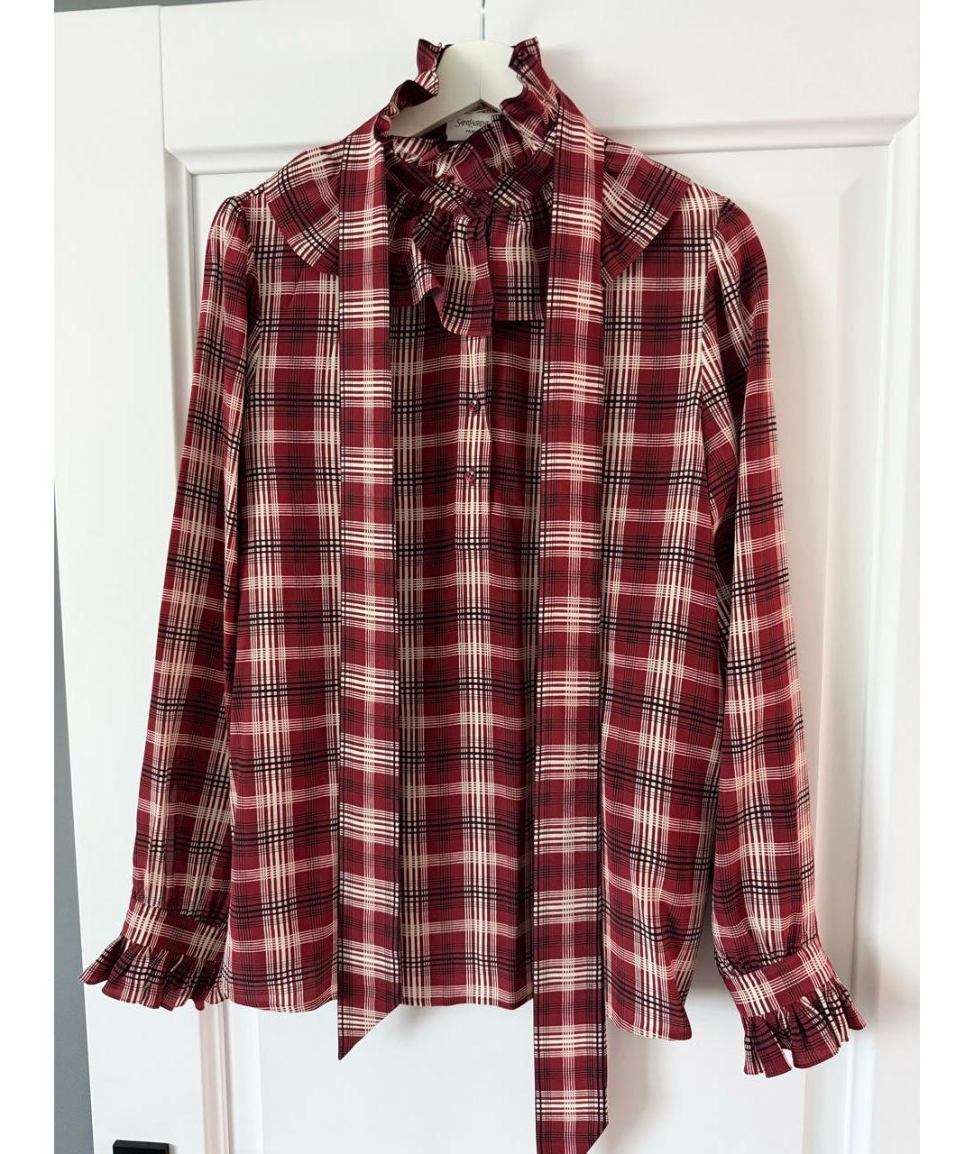 SAINT LAURENT Шелковая блузы, фото 4