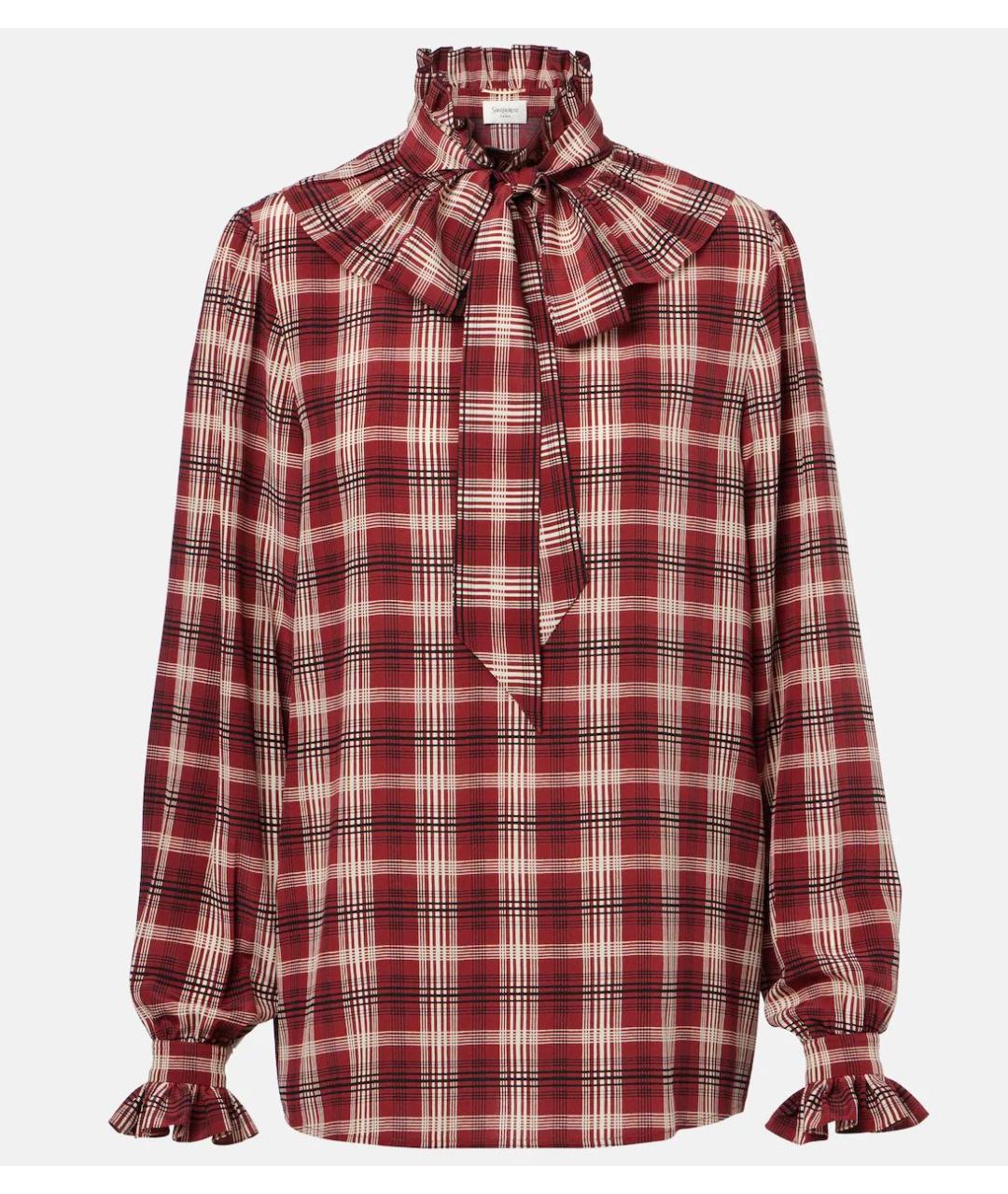 SAINT LAURENT Шелковая блузы, фото 8