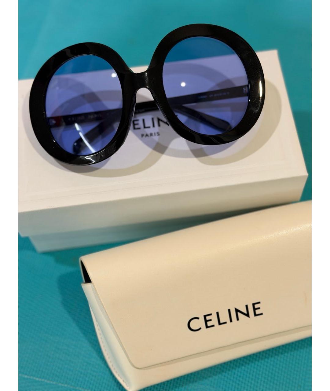 CELINE Синие пластиковые солнцезащитные очки, фото 5
