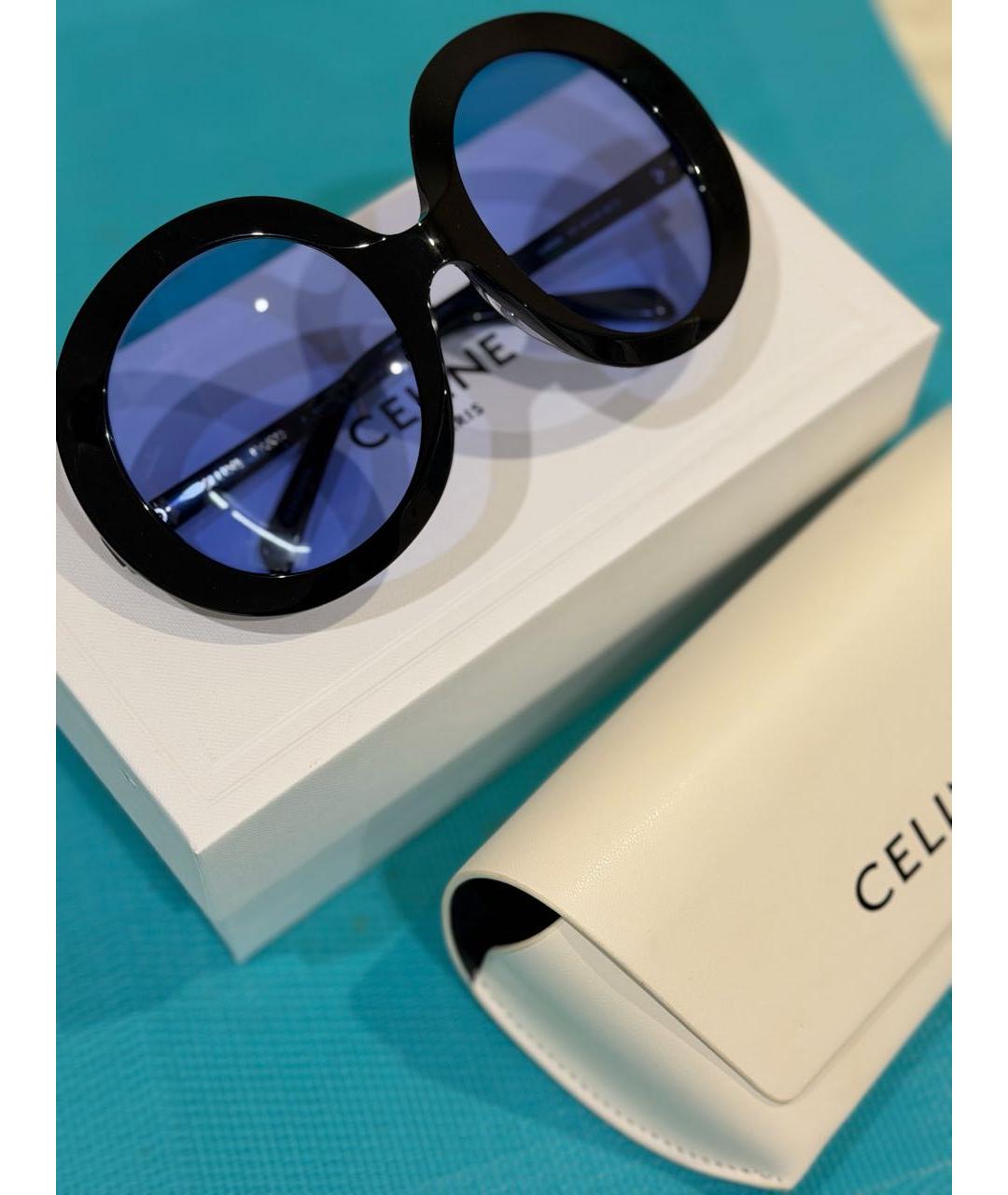 CELINE Синие пластиковые солнцезащитные очки, фото 2