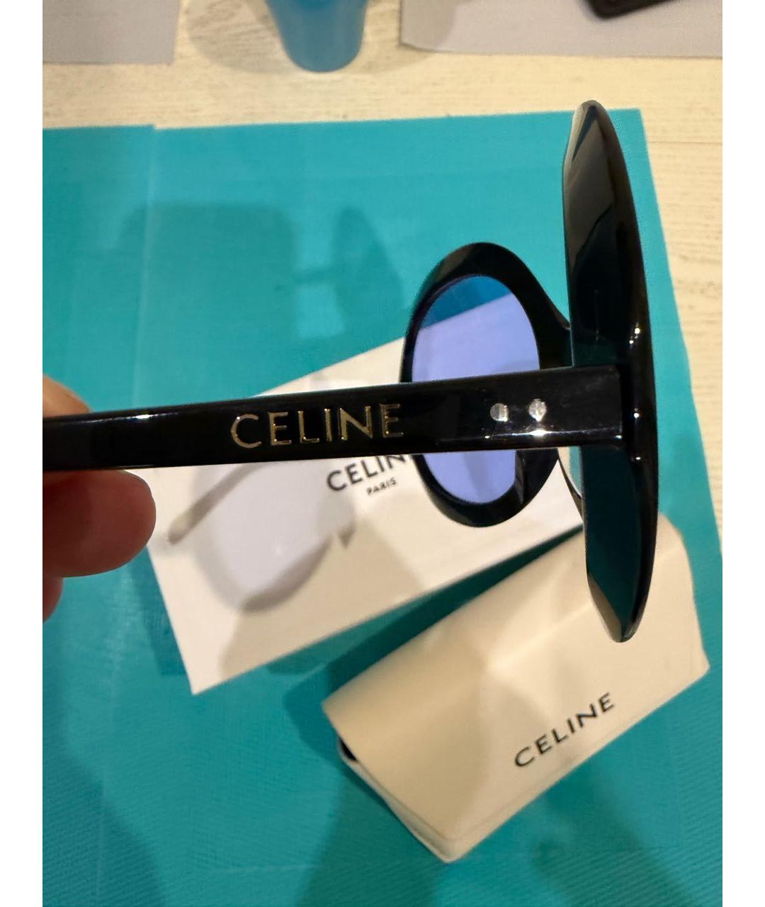 CELINE Синие пластиковые солнцезащитные очки, фото 3