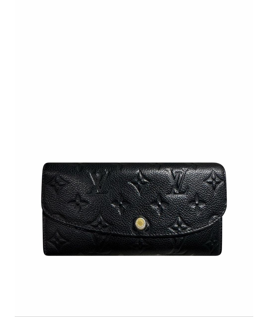LOUIS VUITTON Черный кожаный кошелек, фото 1