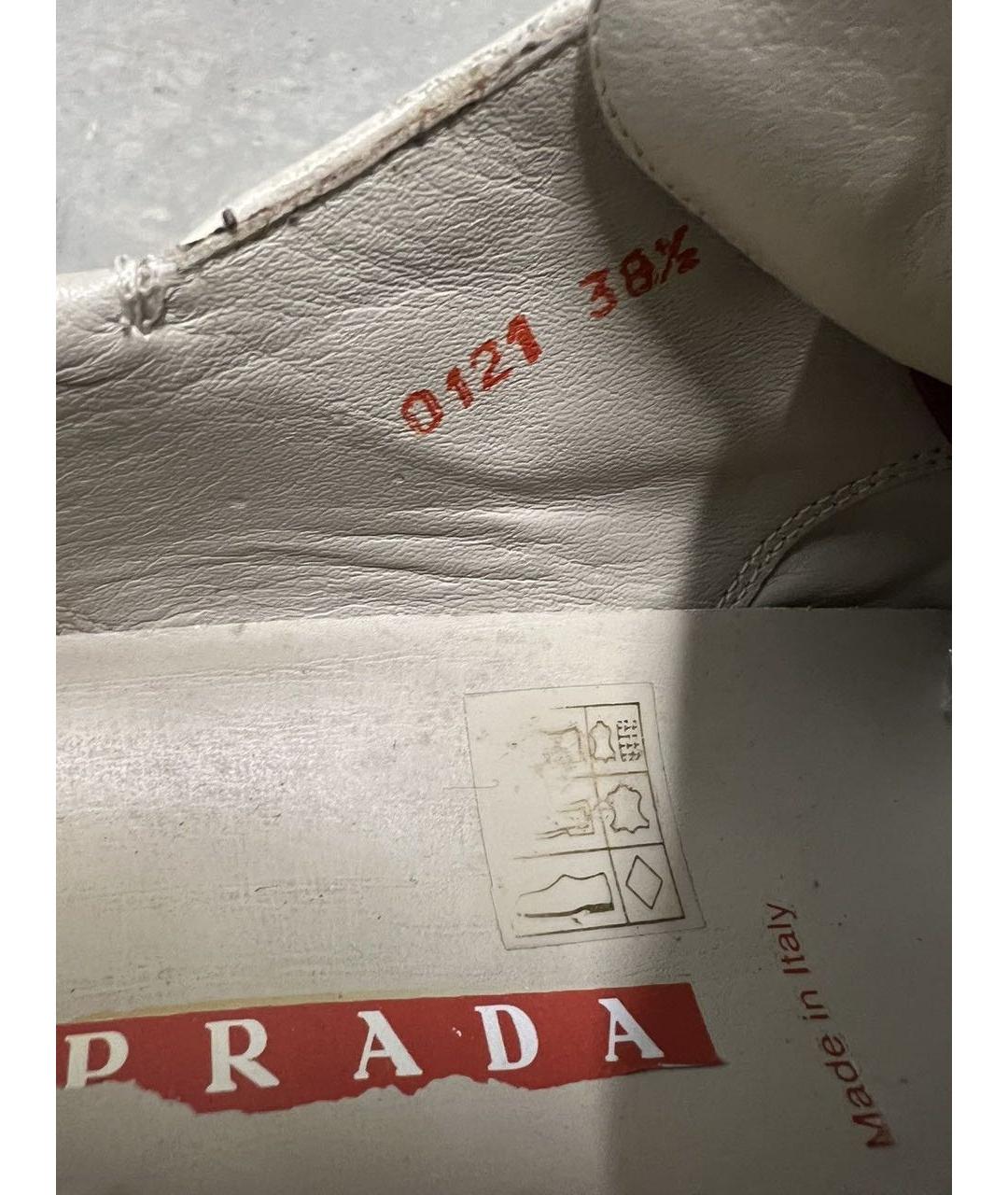 PRADA Мульти кожаные кеды, фото 4