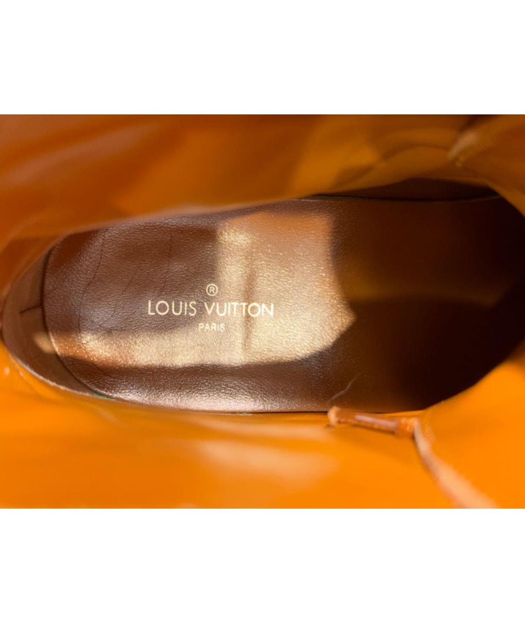 LOUIS VUITTON Горчичные замшевые ботинки, фото 4