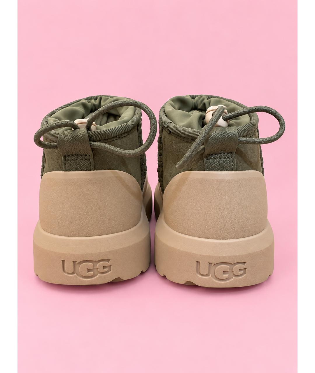 UGG Зеленые замшевые низкие ботинки, фото 4