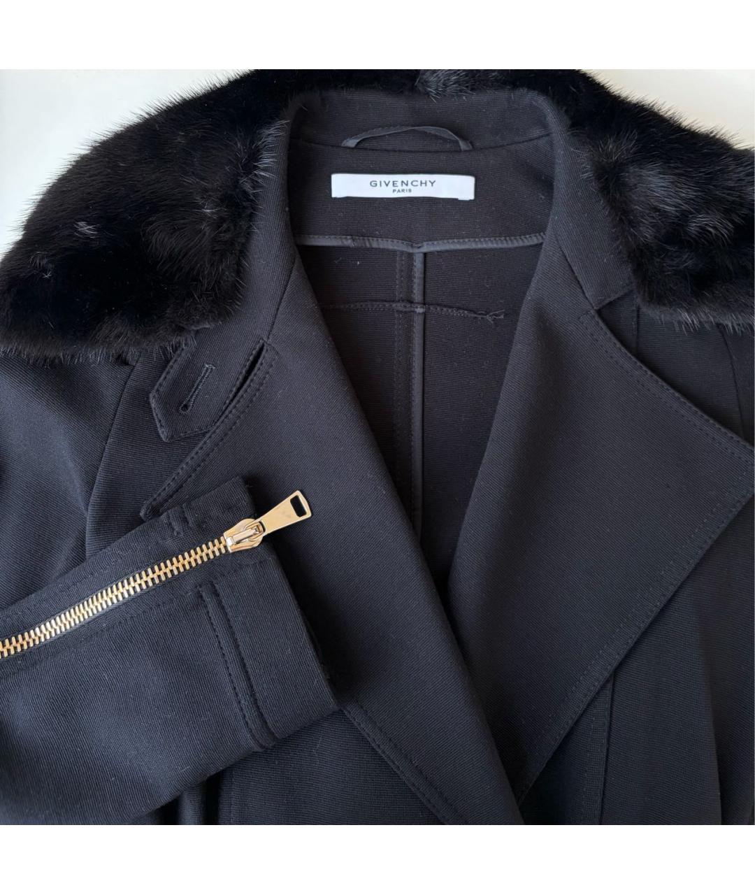 GIVENCHY Черное вискозное пальто, фото 4