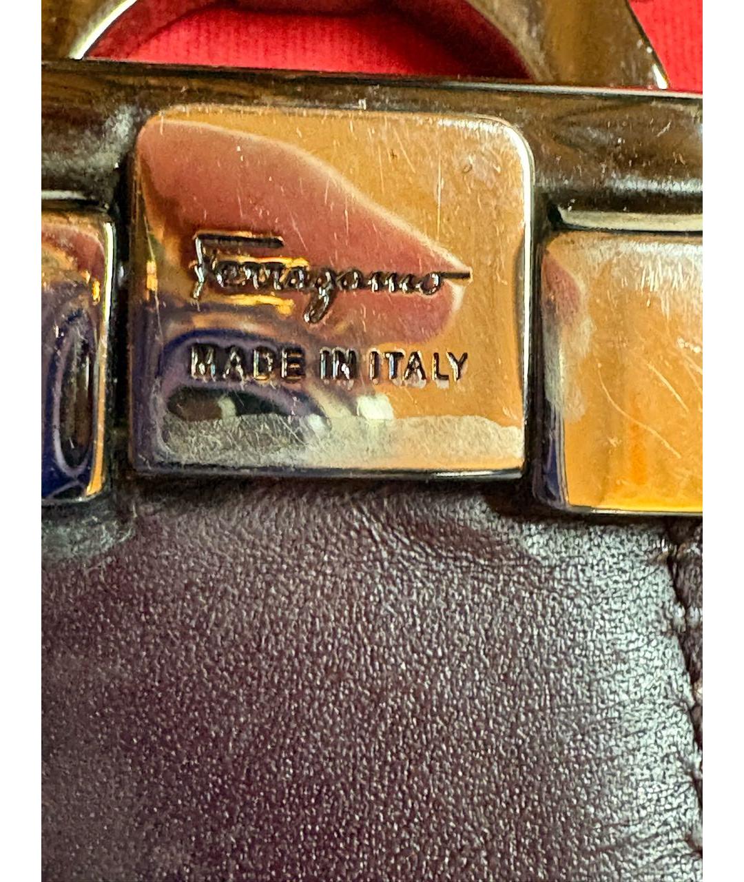 FERRAGAMO Черный кожаный ремень, фото 4