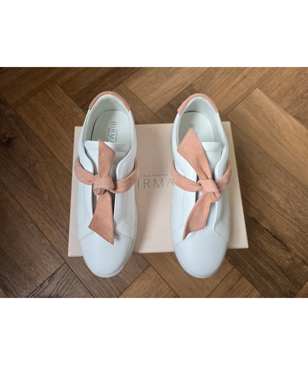ALEXANDRE BIRMAN Белые кожаные слипоны, фото 3