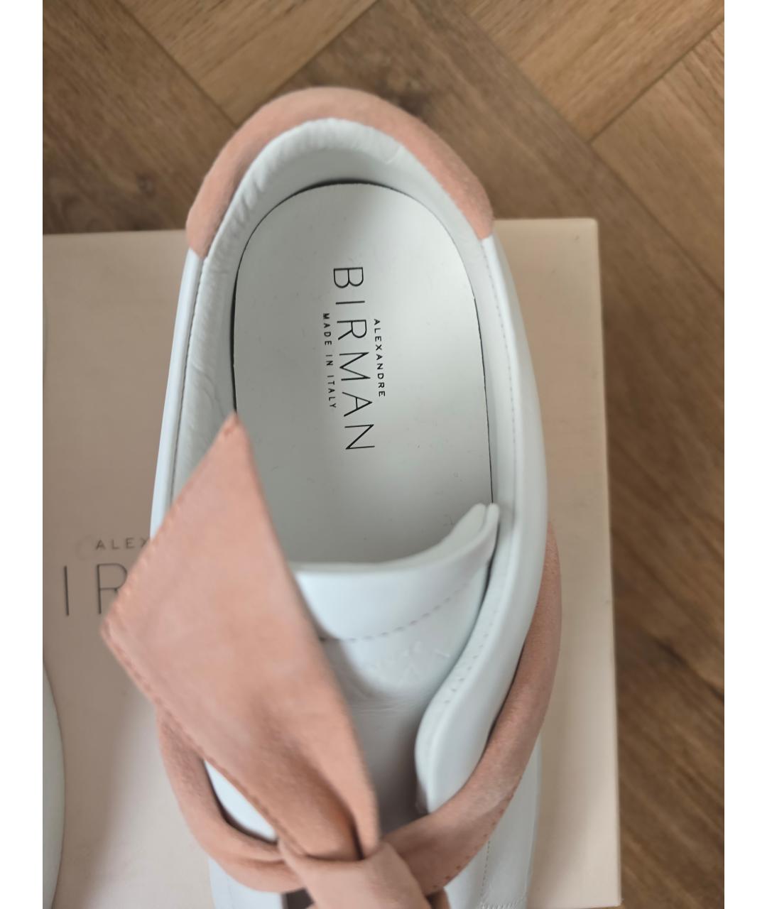ALEXANDRE BIRMAN Белые кожаные слипоны, фото 8